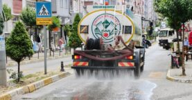 Giresun’da yaz temizliği başladı sokaklar pırıl pırıl oluyor