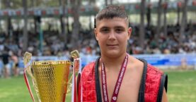 Emir Asaf Sağır Türkiye Aba Güreşi Şampiyonası’nda üçüncü oldu